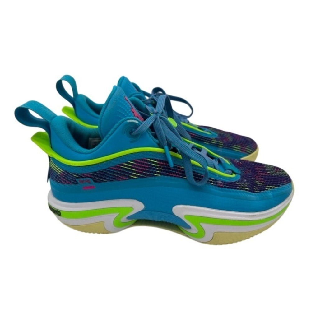 Jordan Air Jordan Luka Donic X 36 Low Basketball Shoes Men's Size 9 Blue Lime